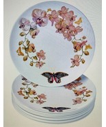 Decorative Plastic Plates | 10 Dinner Plates Fluttering Collection 10.25”, Pink