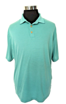 Jamaica Jaxx Polo Shirt Men&#39;s Size X-Large Aqua/Teal Stripes Knit Short ... - $16.83