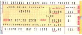 Vintage Nektar Ticket Stub May 21 1976 Capitol Theatre Passaic NJ - $34.64