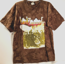 Led Zeppelin II 90s Heavy Metal Vintage Album Rock Roll Brown Tie Dye T-Shirt L - $149.30