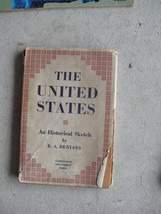 Vintage 1943 Book The United States a Historical Sketch by EA Benians - £11.68 GBP