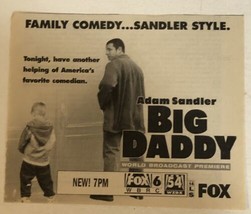 Big Daddy Tv Guide Vintage Print Ad Adam Sandler Tpa12 - £4.66 GBP