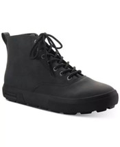 SUN+STONE Men&#39;s Gunner Faux-Leather Lace-Up Boots - Black - Size 12M - $59.63 CAD