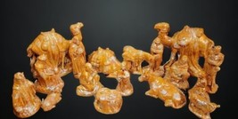 Holland Mold Nativity Set Ceramic Hand Painted 17 Pieces Vintage 1960s-70s - £364.01 GBP