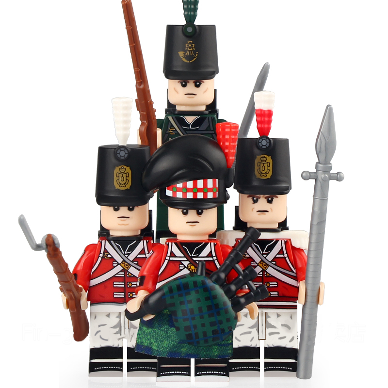 4pcs Napoleonic Wars British Army Fusiliers The 95th Rifles Bagpiper ...