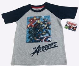 Marvel Avengers Boys T-Shirt Size S 6-7 Iron Man Thor Captain America - £11.50 GBP