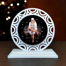 Sai Baba Acrylic Car Dashboard Idols Figurine Showpiece 10 cm x 12 cm x 1 cm - £15.22 GBP