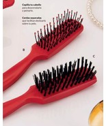 2 PACK Red Avon Hair Brush 8&quot; New in Plastic Bag From Mexico Two Pieces - $18.00