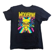 Marvel Funko Pop Blacklight Wolverine T-Shirt Black Neon X-Men Medium - £13.99 GBP