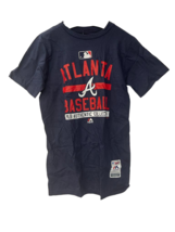 Majestic Mens Atlanta Braves Baseball Authentic Property T-Shirt Navy Bl... - $17.81
