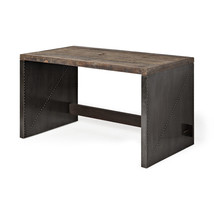 28&quot; Dark Brown and Gray Writing Desk - $15,607.91 MXN