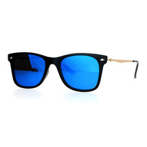 Unisex Diseñador Gafas de Sol Moda Fino Luz Rectangular Cuerno Rim Lente Espejo - £9.11 GBP+