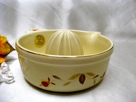 2314 Vintage Hall China Autumn Leaf Orange Reamer - $140.00