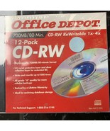 NEW CD-RW Rewritable 1x-4x 700MB/80 min. Office Depot - Blank CDRW Media... - $27.12 CAD