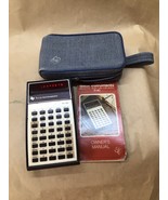 VINTAGE TEXAS INSTRUMENTS TI-30 SLIDE RULE CALCULATOR CASE, MANUAL RED L... - $22.28