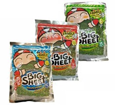 3 X Tao Kae Noi Big Sheets Seaweed Family Pack Fried Crispy Japanese Snack 56 G - £35.84 GBP