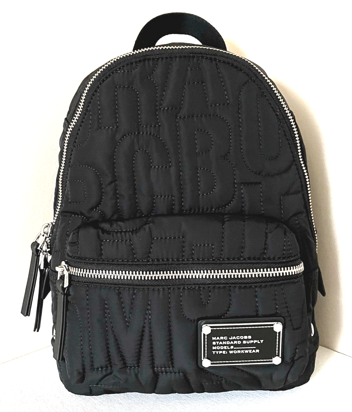 New Marc Jacobs Quilted Nylon Backpack Black - $111.51
