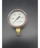 WIKA 0-5000 PSI Liquid Filled Pressure Gauge / 2.5&quot; Face / Brass Connect... - $27.08