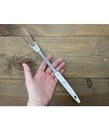 Blue Atomic Stars Meat Fork Turning Stainless Steel USA White Handle - €15,43 EUR