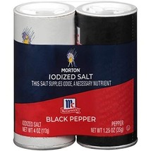 Morton Iodized Salt and McCormick Pepper Shaker Set, 5.25 Ounce (Case of 12) - £40.74 GBP