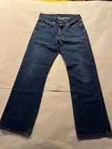 Levis 501 XX Mens 33x32 Blue Denim Jeans Cotton Button Fly Dark Wash Y2K... - £19.47 GBP