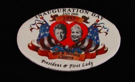 1993 Political Pinback Button Inauguration Day President Bill Hillary Cl... - $12.16