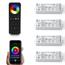 Bluetooth Phone iOS Android RGB LED Color Change Module &amp; 4-Zone Remote Set of 4 - £47.92 GBP