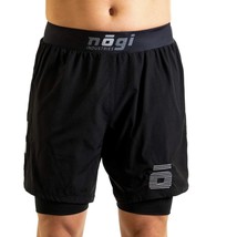 Ghost 7&quot; Premium Lined Grappling Shorts - Obsidian BLACK Nogi Industries BJJ MMA - £54.68 GBP