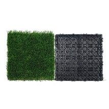 VEVOR Artifical Grass Tiles Interlocking Turf Deck Set, 18 Pack - 12"x12", Synth - $2,231.81 MXN