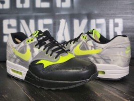 2014 Nike Air Max I 1 FV QS Black/Volt Running Shoes 677340-001 Women 9.5 - £87.13 GBP