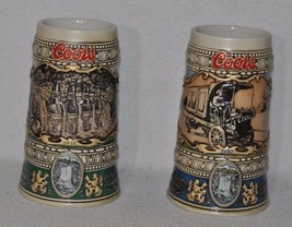 2 Coors beer steins, Beer Truck 1910 - 1989 & 1935 Print Advertisement 1990 518 - $24.99