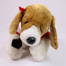 Build A Bear Beagle Dog With Outfit BABW Red White &amp; Black Outfit Stuffed Animal - $15.44