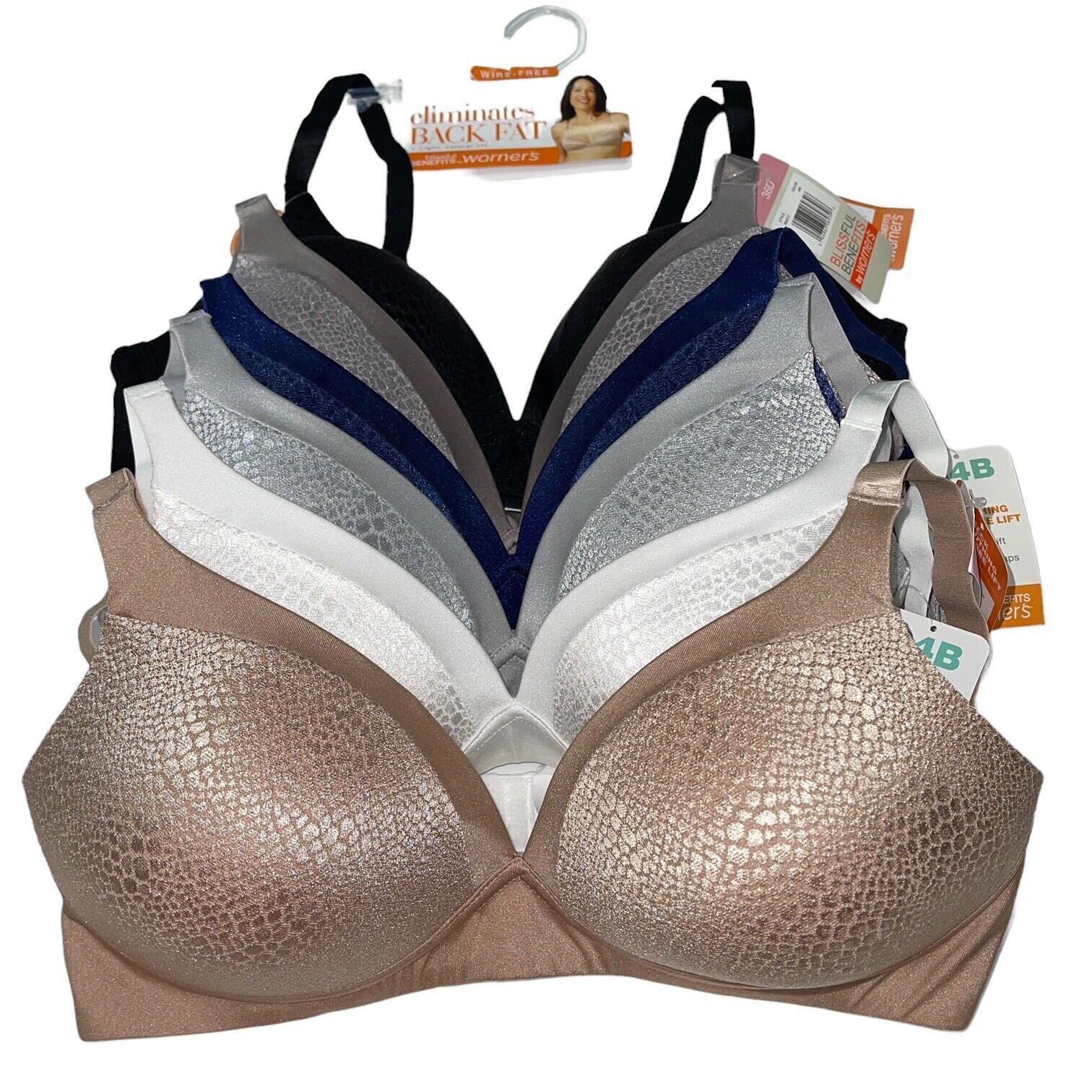 Primary image for Warner's Wire-Free Bra Plunge Contour With Lift Padded Cups Back Smoothing 4013