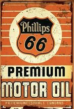 Phillips 66 Retro Vintage Gas Gasoline Oil Tin Sign 8x12 inches Station umm - $34.84 CAD