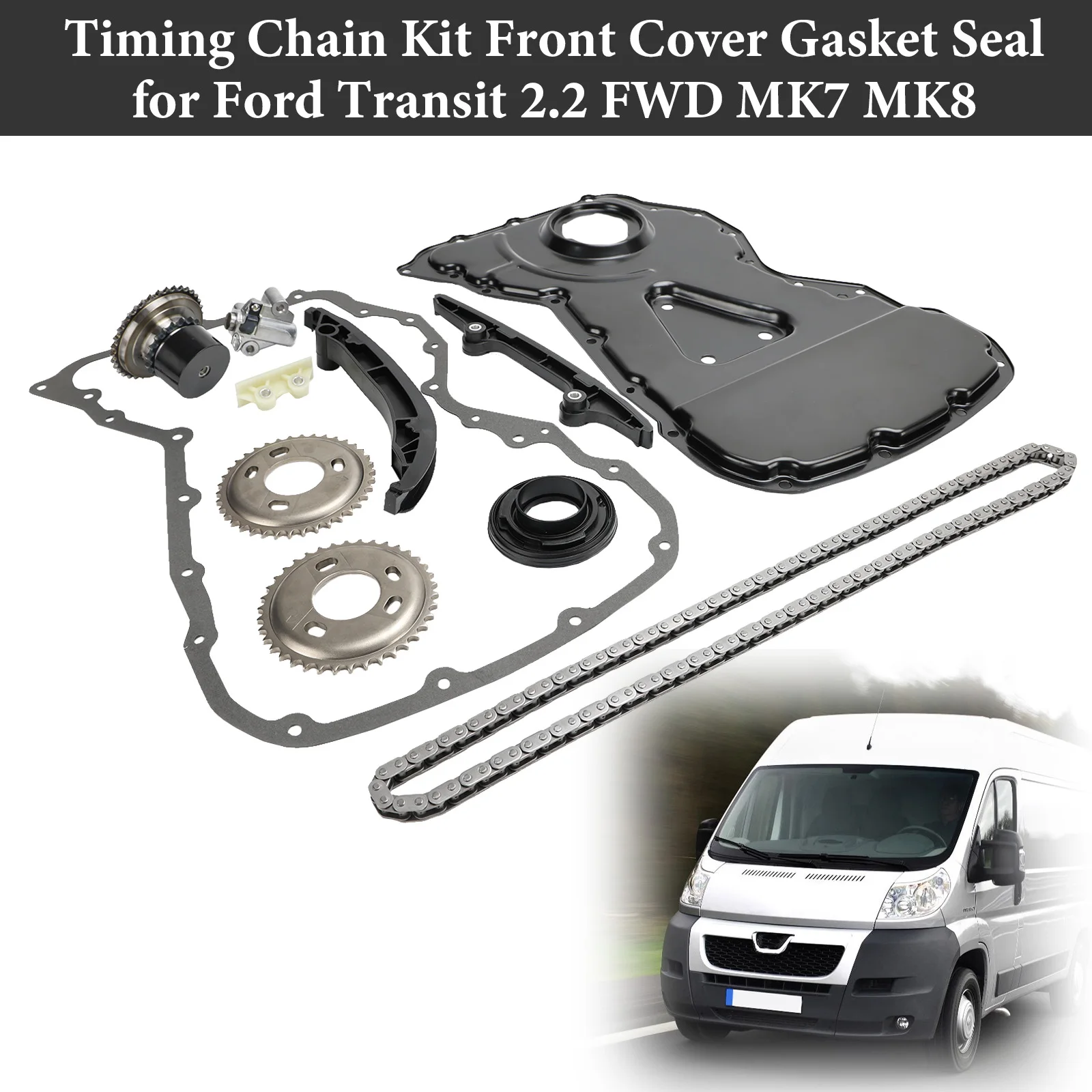 Areyourshop Timing Chain Kit Front Cover Gasket Seal for  Transit 2.2 FWD MK7 MK - £551.41 GBP