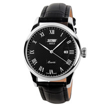 Casual Men&#39;s Watch Single Calendar Handsome Elegant Trendy Watch Men&#39;s Leather W - £28.71 GBP