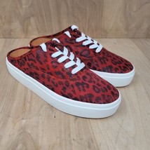 Lucky Brand Womens Sneakers Sz 8.5 M Talani Casual Red Clogs Leopard Print - £48.92 GBP