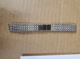 BRETTON Stainless gold stretch Band 1970s Vintage Watch Band Nos W112 - £43.36 GBP