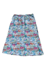 Christopher &amp; Banks Clothing Brand Women&#39;s Rose Flower Bright Floral Skirt Teal - £7.08 GBP
