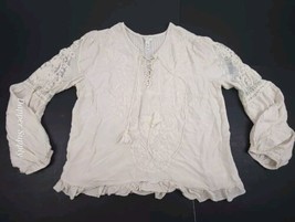 Est. 1946 Women&#39;s Large Blouse Pullover Lace Off White - $16.82