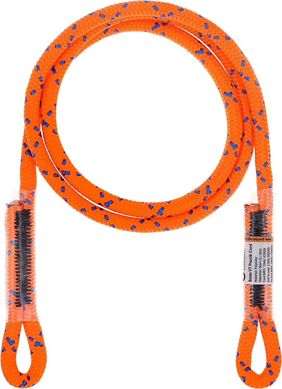 GM CLIMBING 8mm (5/16&quot;) Prusik Sewn Eye-to-Eye Pre-Sewn 45 inch - $31.99