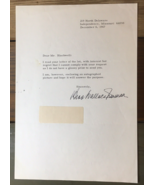 1967 Bess Truman Signed Response Letter To Memorabilia Request First Lad... - $44.99