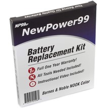 Battery Kit For Barnes And Noble Nook Color With Tools, How-To Video And... - $52.24