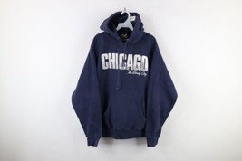 Vintage Y2K Streetwear Mens Medium Chicago The Windy City Heavyweight Hoodie - £43.83 GBP