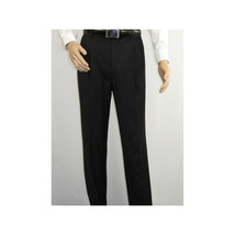 Men Apollo King Double Breasted Formal Business Suit Pleated Pants DM21 Black image 10