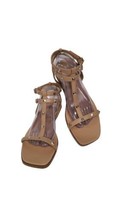 14th &amp; Union Sandals Womens Size 9.5 Finley Gladiator Studded T Strap Square Toe - £15.01 GBP