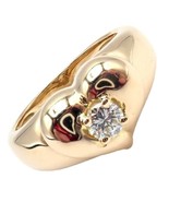 Rare! Authentic Van Cleef &amp; Arpels 18k Yellow Gold Diamond Heart Ring - $4,250.00