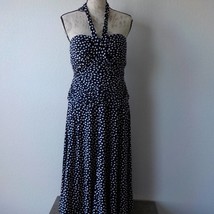 Anne Klein Black and White Polka Dots Fit Flare Strapless Midi Dress Wom... - $16.82