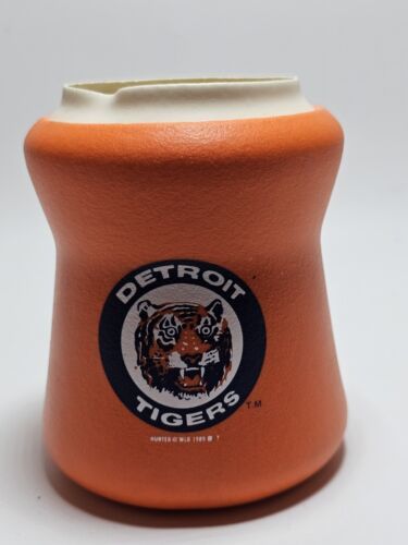 MLB Baseball Detroit Tigers Drink Koozie VINTAGE 1989 - £74.45 GBP
