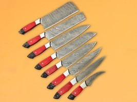 Premium 8PCs Forged Damascus Steel Kitchen Knife Set,Chef Knife Set,Forged Blade - £98.06 GBP